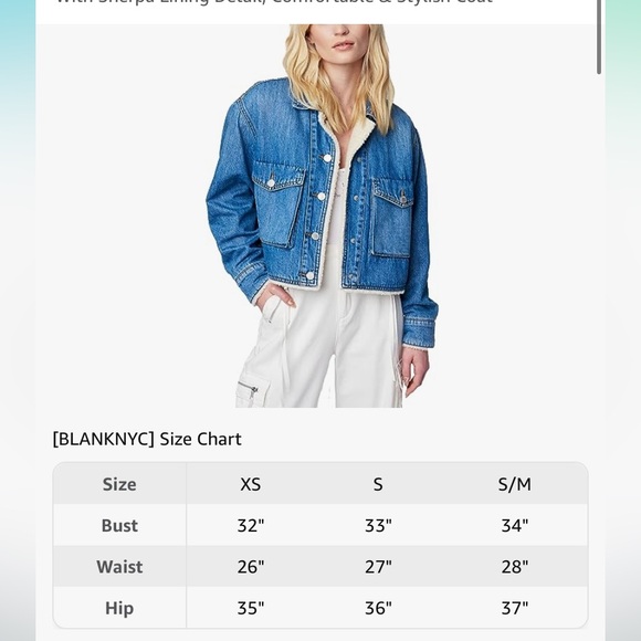 NWT BlankNYC Denim and Sherpa Jacket S - Picture 6 of 6